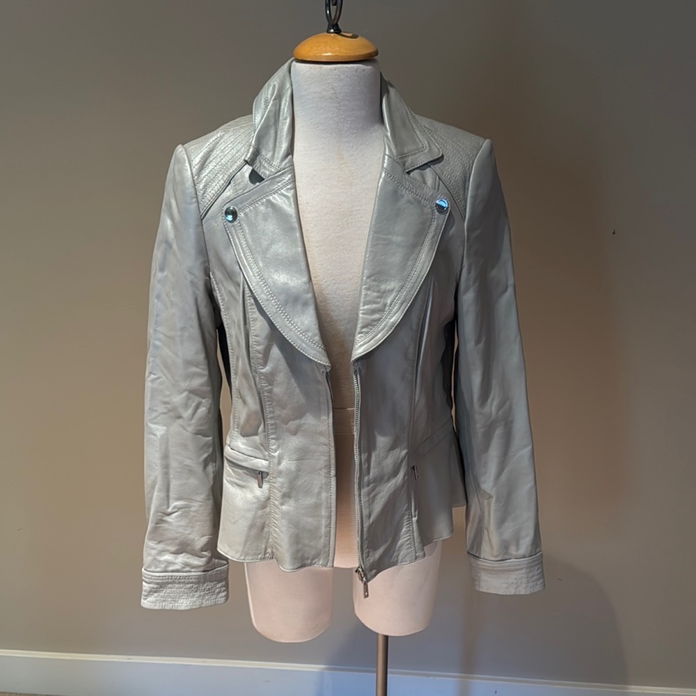 Silver Leather Jacket